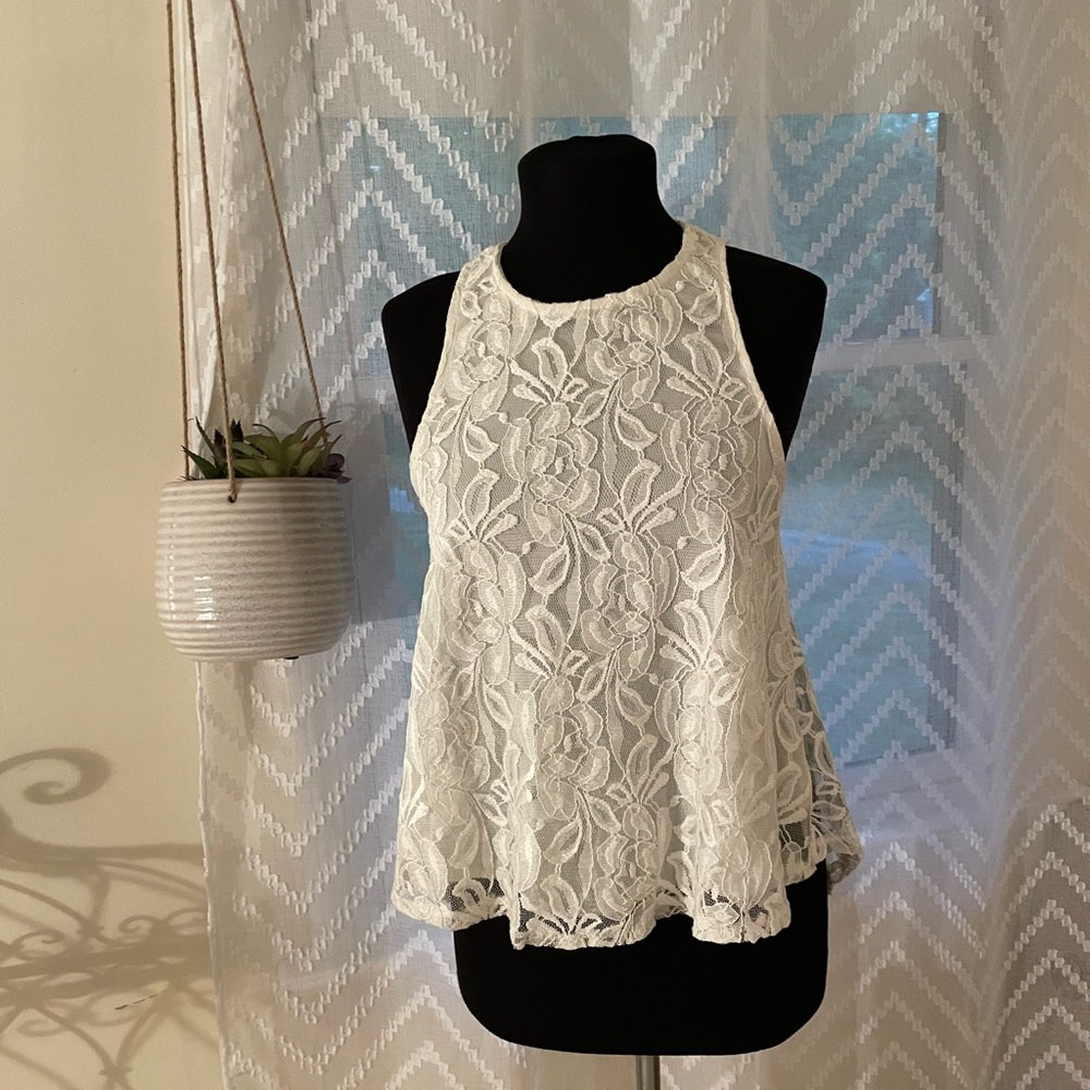 Lacy White Top